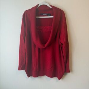 denim 24/7 Plus Size Woman’s Red Sweater | 1X